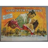 British Quads film posters including Gone With the Wind RR with art by Terpning, Doctor Zhivago RR,