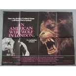 "An American Werewolf in London" 1981 Original British Quad film poster directed by John Landis,