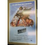 5 Star Wars posters (reproductions) mounted on board 27 x 41 inch approx.