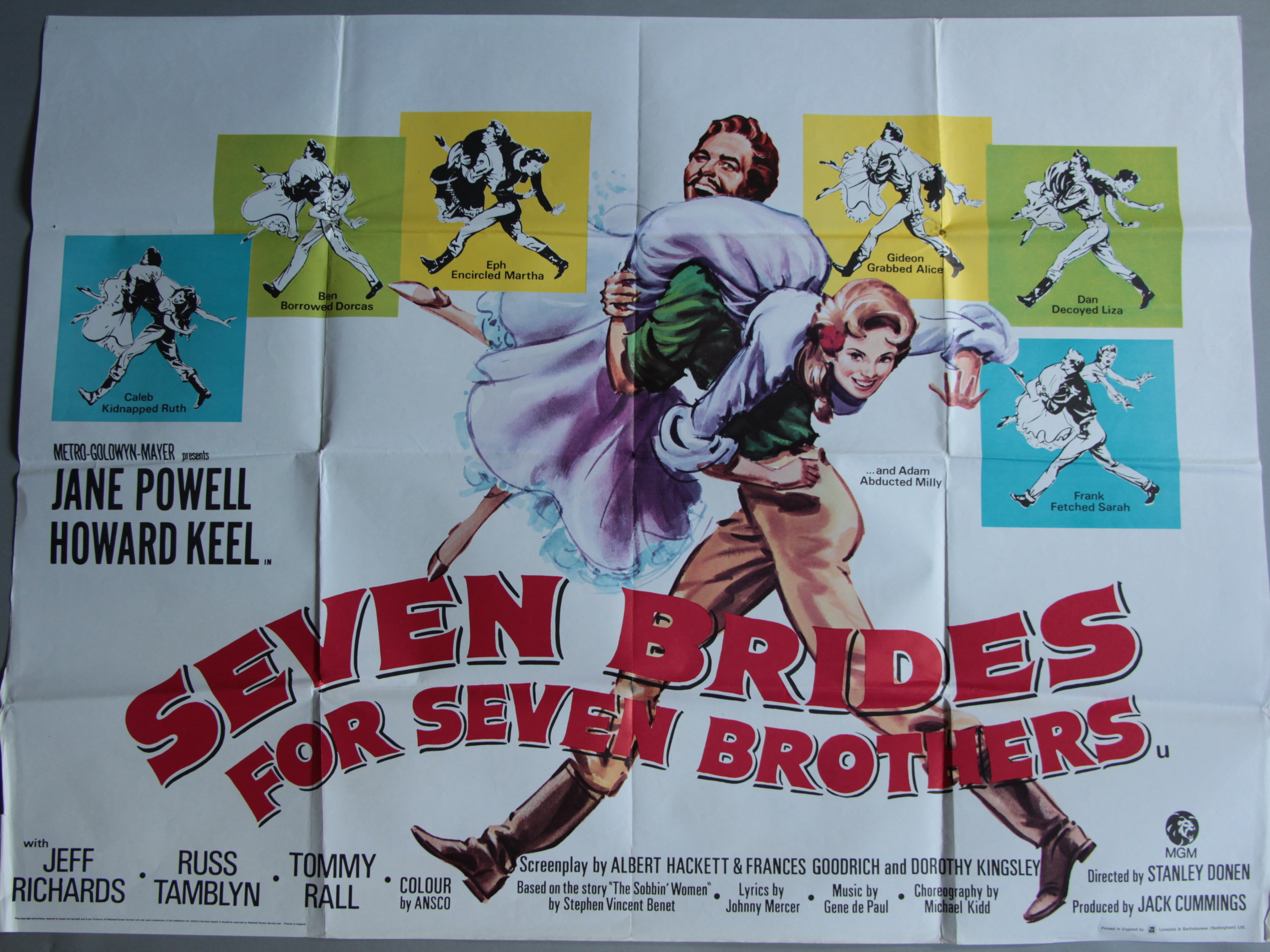 Collection of musical themed British quad film posters 30 x 40" including "Seven brides for 7 - Image 12 of 13
