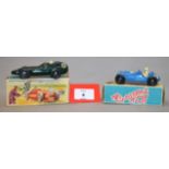 Two boxed Crescent Toys diecast model racing cars in 1:43 scale including 1288 Cooper Bristol and