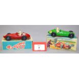 Two boxed Crescent Toys diecast model racing cars in 1:43 scale including 1285 BRM,