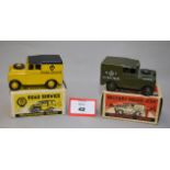 Two boxed Morestone Land Rover diecast models,