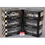 Minichamps. Six Mercedes Benz diecast model cars in 1:43 scale including three 450 SLC 5.