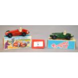 Two boxed Crescent Toys diecast model racing cars in 1:43 scale including 1286 Ferrari and 1287