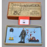A boxed Crescent Toys 'Deep Sea Diver' set, including diver figure, helmet,