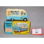 Corgi 428 Smith's Mister Softee Ice Cream Van in two tone cream and light blue with silver trim and