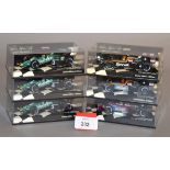 Minichamps. Six Tyrell Ford 012 diecast model Racing Cars in 1:43 scale.