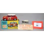 Corgi 321 Monte-Carlo BMC Mini Cooper 'S' with red body, white roof, red interior, spun hubs,