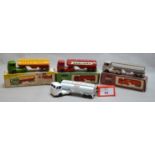 Three boxed Milton 'Mini Auto Cars' / Maxwell Mini diecast articulated Petrol Tanker models,