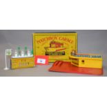 A boxed Matchbox Showroom and Service Station, yellow building with red base,G+/VG,