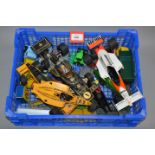 A mixed group of unboxed playworn diecast models by Timpo, Tri-ang, Corgi and others,