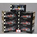 Minichamps. Seven Audi R10diecast model cars in 1:43 scale.