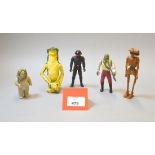 Five Kenner Star Wars 3 3/4" action figures,