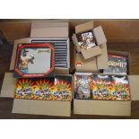 Assorted items: two trade boxes of Groovy UK WWE products,