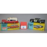 Two Corgi Toys: 437 Superior Ambulance on Cadillac Chassis in two tone red,
