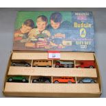 A boxed Budgie Toys Gift Set No. 8 containing eight diecast models from their 'Miniature' range.