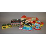 A mixed group of boxed toys including two Dinky Toys Military Vehicles, 670 and 688,