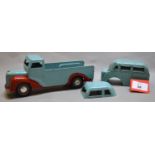 An unusual unboxed vintage diecast four wheel chassis, approximately 22cm long,