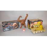 Two vintage Star Wars Return of the Jedi creatures: Rancor Monster,