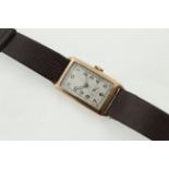 A 1930's 9ct gents wristwatch,H/M London 1935, unnamed manual-wind working movement,