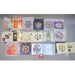 Fifteen various Royal Mint uncirculated coin sets 1983 to 2007 (15)