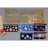 Two cased sets of 1953 Coronation coins, crown to Farthing (10 coins),