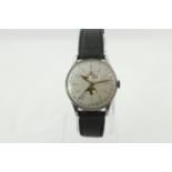 OMEGA - A 1950's OMEGA triple calendar/moonphase stainless steel wristwatch,