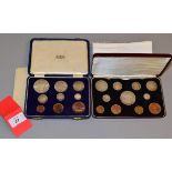 A cased 1937 George VI Specimen set, crown to 1/4d (11 coins),