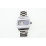 A gents ARIOS manual-wind digital shock-resistant stainless steel wristwatch,