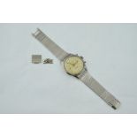 A NEVADA stainless steel manual wind 17 jewel anti-magnetic wrist watch, working,