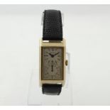 DUNHILL - A 1930's 9ct DUNHILL Duo-Dial Doctors style manual-wind gents wristwatch,