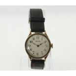 ROLEX - A 1920's 9ct ROLEX 'boys size' wristwatch, H/M Glasgow 1923,