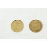Two half sovereigns dated 1899 &1887