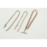 Three 9ct H/M bracelets (two A/F), approx gross weight 12.
