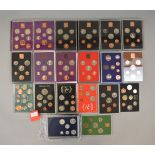 Eleven various Royal Mint proof coin sets 1970 to 1982 with card covers,