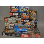 10 x Lego Star Wars and City sets,