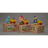 Three Marx cartoon related plastic wind-up toys: Big Ears Pulling Noddy's Cart;