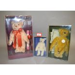 Three Steiff teddy bears: Chester, ltd.ed.