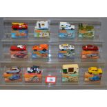 Twelve boxed Matchbox 1-75 series 'Superfast' diecast models including 9c,