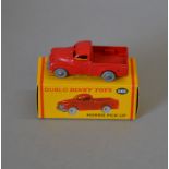 Dublo Dinky Toys 065 Morris Pick-Up in red with grey smooth wheels.
