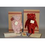 Two Steiff British Collectors teddy bears: 654480 1997 Rose 38, ltd.