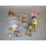 Five Merrythought teddy bears: Micro Mischief, ltd.ed. 216/1000; School Report Mischief, ltd.ed.