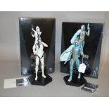 Two Gentle Giant The Clone Wars Maquettes: Clone Trooper, ltd.ed. 886/1350; Pre Vizsla, ltd.ed.