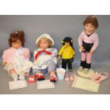 Four unboxed dolls: Susan Wakeen Sailor; Susan Wakeen Grandma's Little Helper;