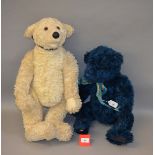 Two Gund Signature Bear prototype teddy bears: polar bear, height approx.