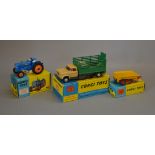 Three boxed Corgi Toys agricultural diecast models, 51 MF Trailer,