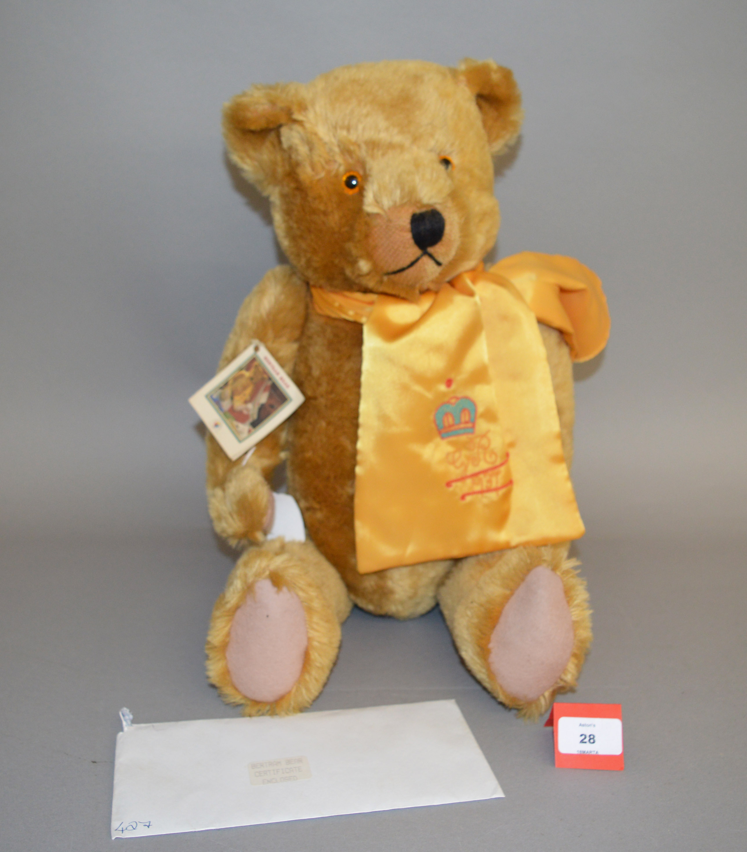 Dean's Rag Book Colour Box Bertram Bear, ltd.ed. 427/500, with certificate.