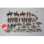 A small quantity of unboxed vintage military related metal models,