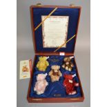 Steiff 654497 UK 1997 Baby Bear Set 1994-1998, containing five teddy bears and certificate, ltd.ed.
